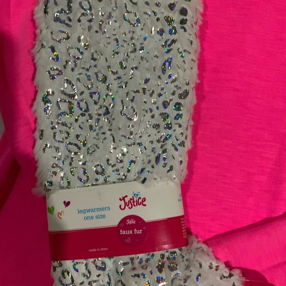 Justice Girls Bundle‎ Shirt and Leg warmers Sz 12